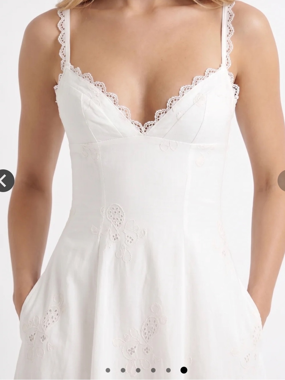 House of CB Tatiana Sundress Midi with Scallop Trim - Picture 3 of 3